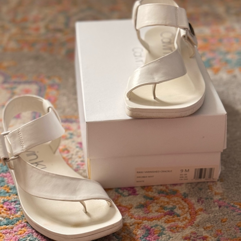 Calvin Klein Women's Cream Sandals